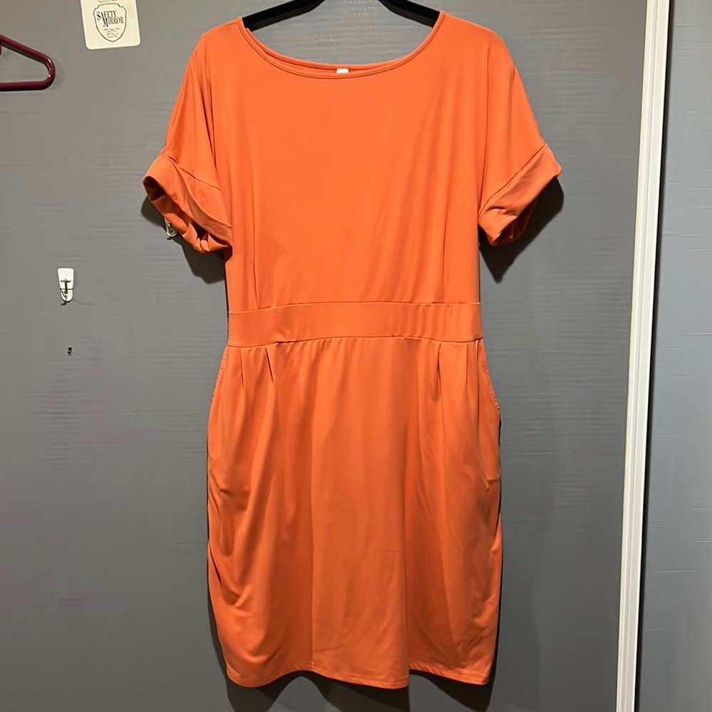 XL Orange Stretchy dress